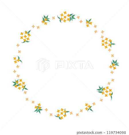 可愛的桂花圓框 119734098