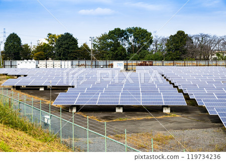 Solar power plant Solar panels Solar power plant Solar panels 119734236