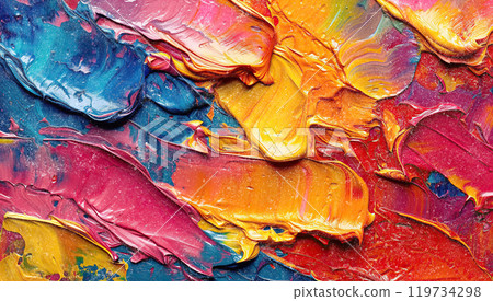 Abstract smear brush stroke acrylic and watercolor painting. Color texture background. 119734298