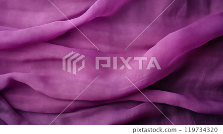 purple luxurious background, the fabric lies in soft waves. 119734320