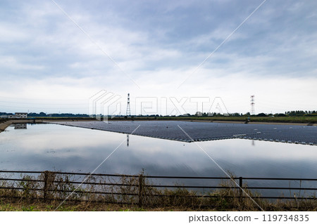 Umenoki Koto Reservoir, Kawajima-cho, Saitama Prefecture Floating solar power plant 119734835