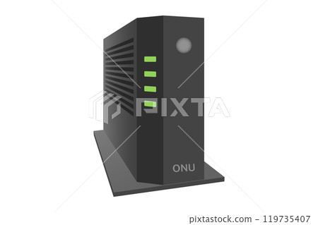 光線路中使用的通訊設備/ONU插畫素材 119735407