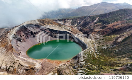 Aerial view of Mt. Zao in autumn 119736150