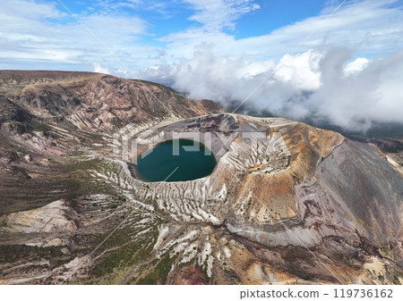 秋天的藏王山鳥瞰圖 秋天的藏王山鳥瞰圖 119736162