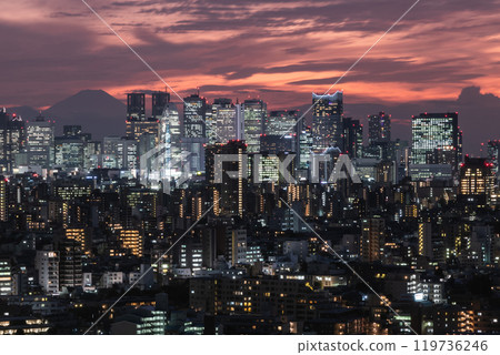 Night view from the observation deck of Tokyo's Bunkyo Ward Office 119736246