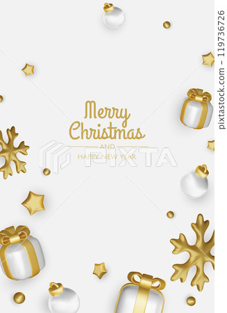 Merry Christmas and happy new year background. Christmas tree, Gift boxes, Christmas balls. Christmas element for web, banners, greeting card, template design. Merry Christmas and happy new year background. Christmas tree, Gift boxes, Christmas balls. Christmas element for web, banners, greeting card, template design. 119736726