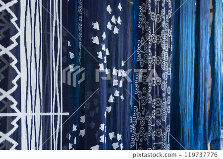 靛藍染色圖像 119737776