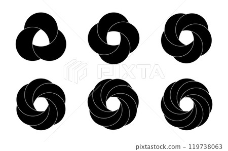 Black bright circle vector logotype. Creative 3d ring, letter O, zero icon symbol logo design. Black bright circle vector logotype. Creative 3d ring, letter O, zero icon symbol logo design. 119738063