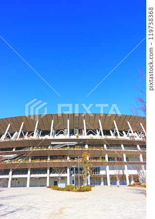 東京新宿區國家球場的風景 119738368
