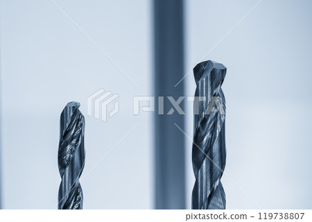 The group of drill tool in the light blue scene. The group of drill tool in the light blue scene. 119738807