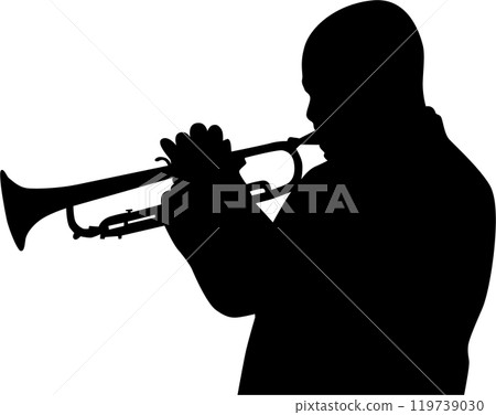 吹喇叭的人的向量圖 吹喇叭的人的向量圖 119739030
