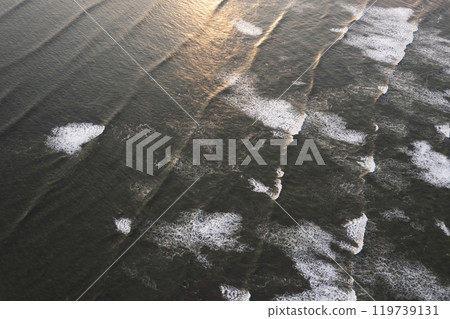 Green ocean waves background 119739131