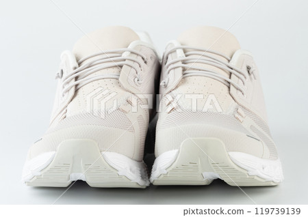 Front view of sport shoes 119739139