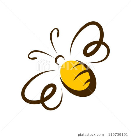 Bee icon logo design 119739191
