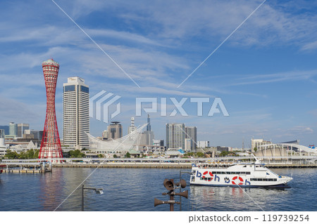 Middle jetty and Meriken Park seen from Harborland 119739254