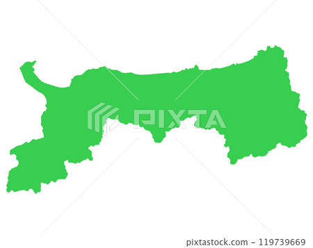 A slightly loose map of Tottori prefecture without borders 119739669
