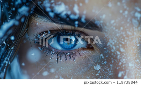 Winter season. portrait of young woman 119739844