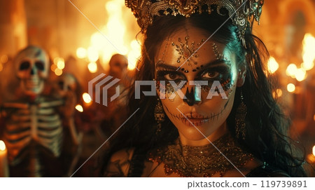 Day of the Dead celebration in Mexico 119739891