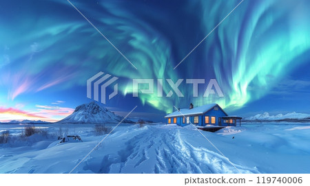 Winter season postcards concept 119740006