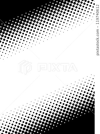 Halftone vertical diagonal frame vector black Halftone vertical diagonal frame vector black 119740612
