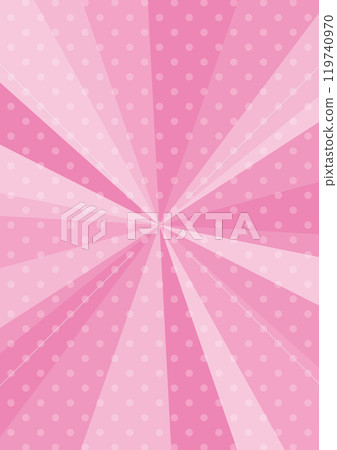 集中線粉紅色圓點星爆垂直向量 119740970