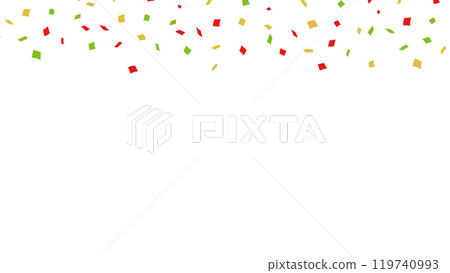 Confetti Christmas colors red yellow green gold vector material 119740993