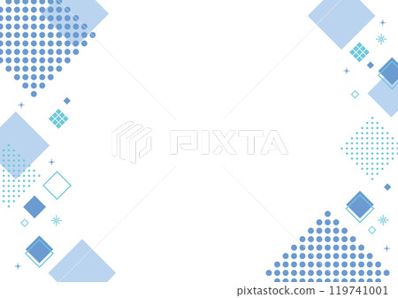 Blue geometric frame square Blue geometric frame square 119741001