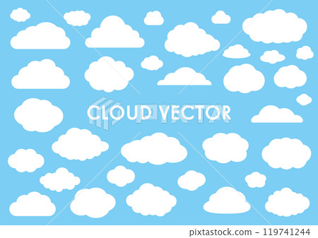 Cloud icon vector set Cloud icon vector set 119741244