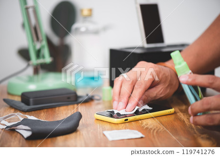 Cleaning the smartphone 119741276