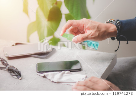 Cleaning the smartphone 119741278