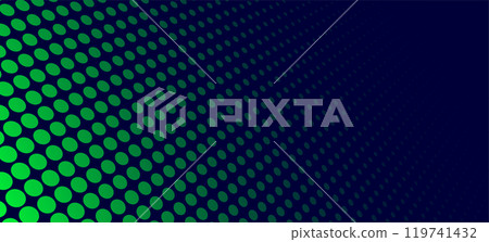Colorful dot pattern creating an abstract design on a dark background. Vector illustration 119741432