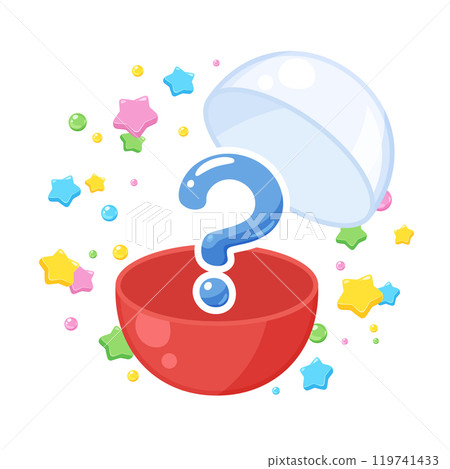 從膠囊玩具膠囊中取出的 Hatena 標記內容物的插圖 從膠囊玩具膠囊中取出的 Hatena 標記內容物的插圖 119741433