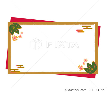 Luxurious New Year frame. Vector illustration 119741449
