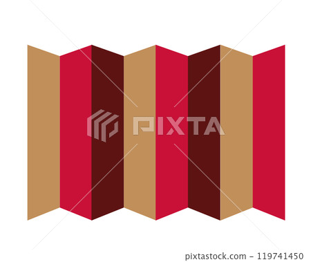 New Year's Shoji screen. Vector illustration 119741450