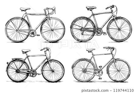 Retro Bicycle Engraving Vintage Illustration Set Featuring Classic Bicycles Engraved Style Cycling Enthusiasts Vintage Shops Prints Perfect For Home Decor Posters And Collectibles Retro Bicycle Engraving Vintage Illustration Set Featuring Classic Bicycles Engraved Style Cycling Enthusiasts Vintage Shops Prints Perfect For Home Decor Posters And Collectibles 119744110