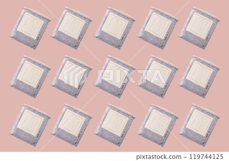Pattern from drip coffee paper bag isolated Pattern from drip coffee paper bag isolated 119744125