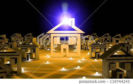 Conceptual image related to house and technology 119744243