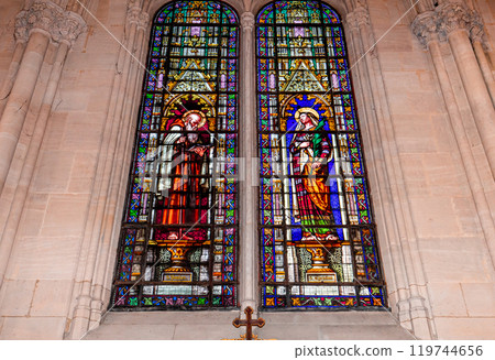 interiors of Sainte Clotilde church, Paris, France interiors of Sainte Clotilde church, Paris, France 119744656
