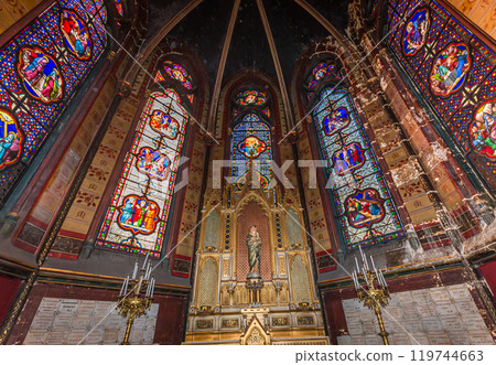 interiors of Sainte Clotilde church, Paris, France 119744663