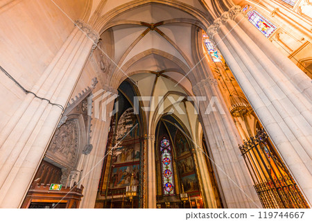 interiors of Sainte Clotilde church, Paris, France interiors of Sainte Clotilde church, Paris, France 119744667