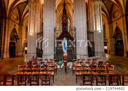 interiors of Sainte Clotilde church, Paris, France interiors of Sainte Clotilde church, Paris, France 119744682