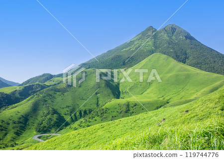 Yufu-dake of fresh green Yufu-dake of fresh green 119744776