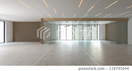 Modern style conceptual reception interior room 3d illustration 119745044