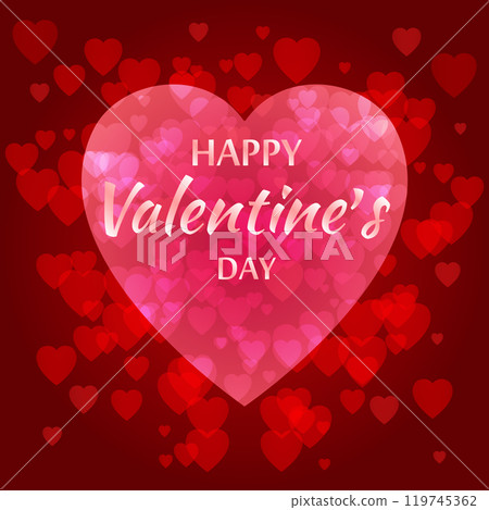 Valentine's Day banner or greeting card. with heart. Place for text. Romantic background. 119745362