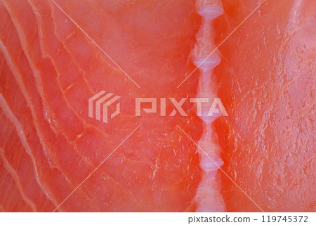 Red salmon fish as background macro photo. 119745372