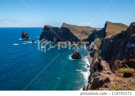 Landscape at Vulcao Penha de Aquia, Madeira, Portugal Landscape at Vulcao Penha de Aquia, Madeira, Portugal 119745571