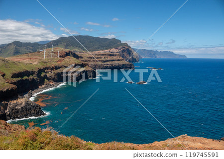 Landscape at Vulcao Penha de Aquia, Madeira, Portugal 119745591