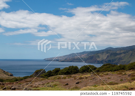 Landscape at Vulcao Penha de Aquia, Madeira, Portugal 119745592