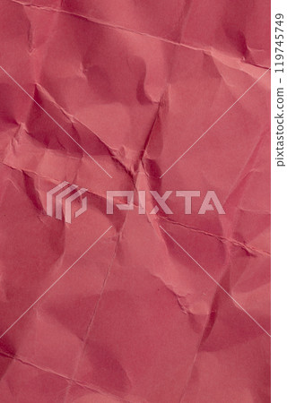 heavily crumpled red paper as background heavily crumpled red paper as background 119745749