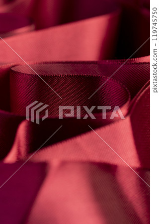 packaging soft and smooth ribbon close-up 119745750